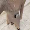 ⁦שמלת מקסי חוף סרוגה- ברתה⁩ – תמונה ⁦4⁩