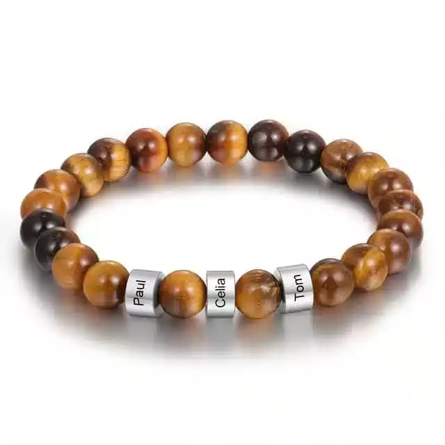 צמיד איכותי ויפה לגברים בעיצוב אישי - רן (משלוח חינם)