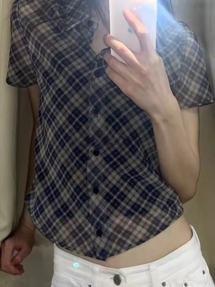 חולצת קיץ שקופה בגזרה צרה לנשים (משלוח חינם)