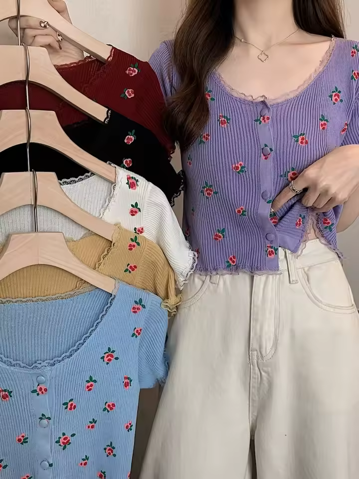 סוודר דק עם צווארון O (משלוח חינם)