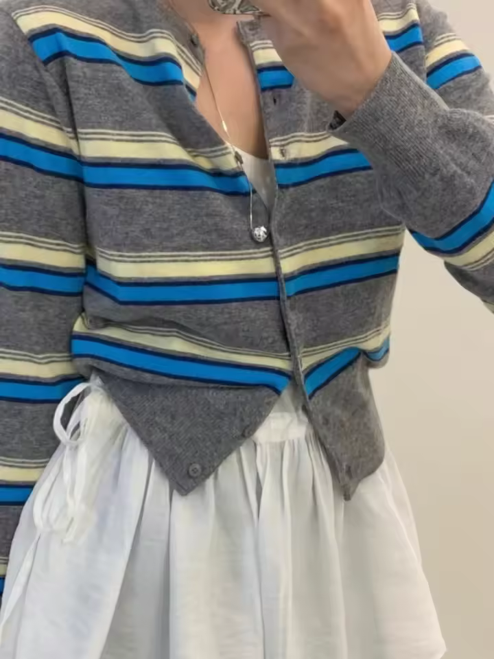 קרדיגן סריג פסים לנשים (משלוח חינם)