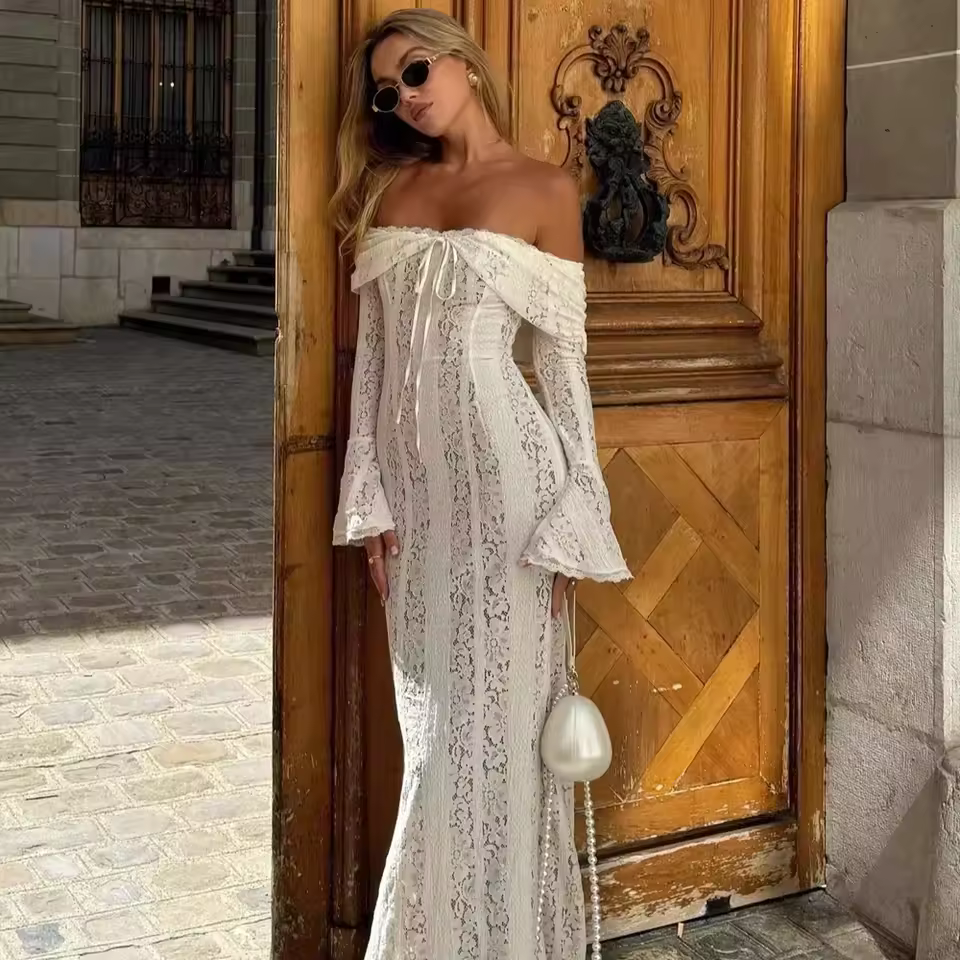 שמלת ערב אלגנטית ונוחה, בעלת צווארון מתכוונן איכותי (משלוח חינם)