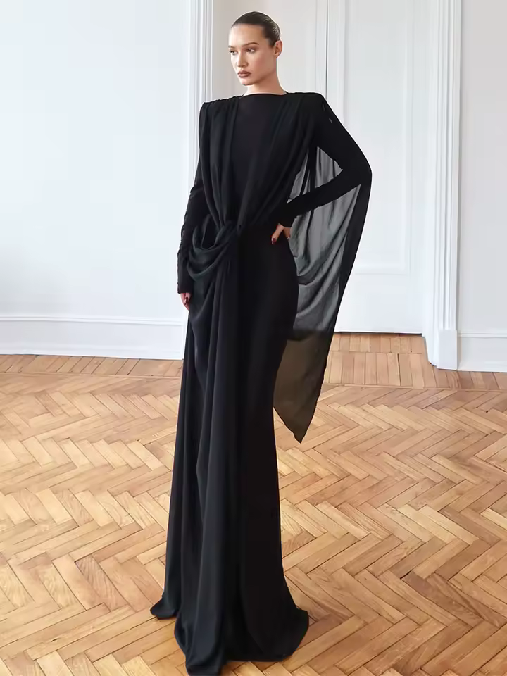 שמלת נשים עם טלאים אופנתיים לנשים (משלוח חינם)