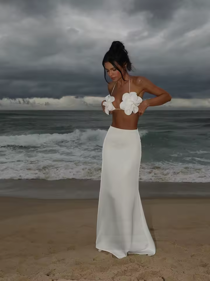 בגד ים עם חצאית אופנתית, בסגנון אופנתי ומושך במיוחד (משלוח חינם)