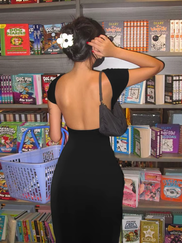 שמלת מקסי סקסית ללא גב לנשים (משלוח חינם)